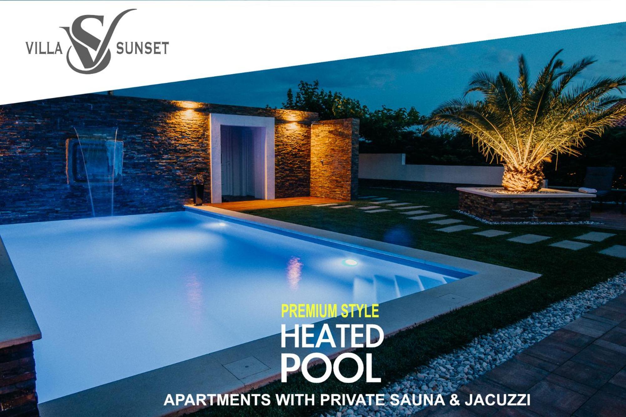 Villa Sunset Pool & Spa Apartments Zgornje Skofije Exterior photo